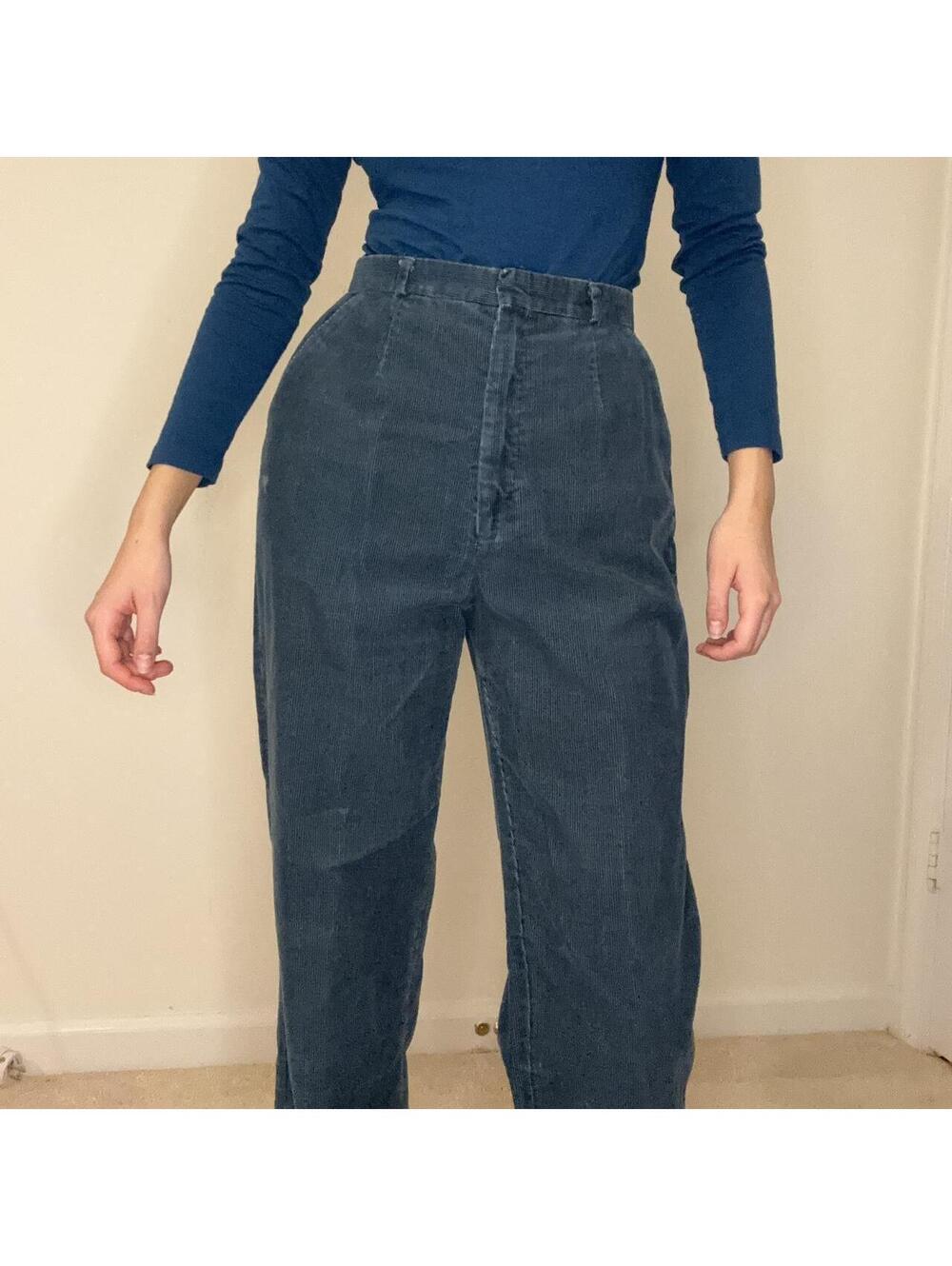 Vintage Turquoise Corduroy Trousers
